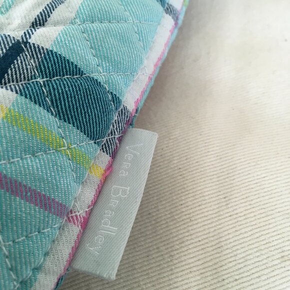 Vera Bradley Pastel Plaid Triple Zip Crossbody - Picture 6 of 11